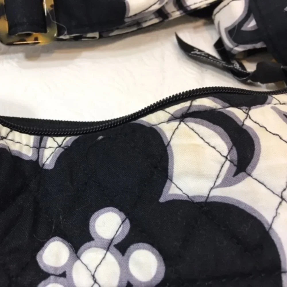 Vera Bradley Black & White Quilted Adjustable Shoulder Bag